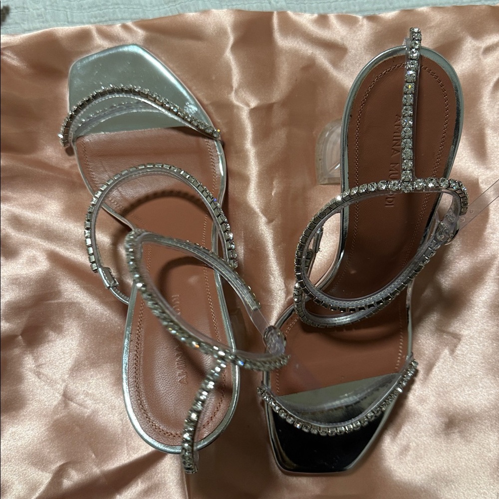 AMINA MUADDI GILDA CRYSTAL SANDALS - Picture 4 of 8